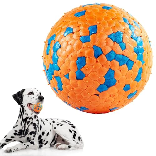 Hundespielzeug-Ball – Große Rassenbälle, zahnender Welpenball | Schwimmender Welpenkau-interaktives Apportierball, tragbares Zahnen für Hunde, Kauspielzeug für Hundeschwimmtraining von LearnLyrics