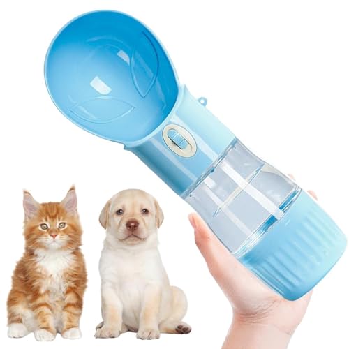 Hundewasserflasche, auslaufsicherer tragbarer Welpenwasserspender mit Trinkfutterautomat, Trinkflasche Hunde für Unterwegs zum Gehen 560ml oder 350ml Hundetrinkflasche, Hundetrinkflasche für unterwegs von LearnLyrics