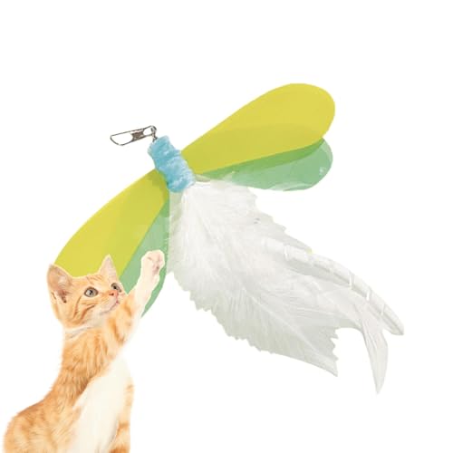 -Katzen Für Katzen, Teaser Von Federn Für Katzen - Spielzeug Mit Libellula -Katzenfedern Für Teaser -Stick - Interaktive Spielzeugauktion Für Kätzchen, Pets Accessoires Ersatz von LearnLyrics