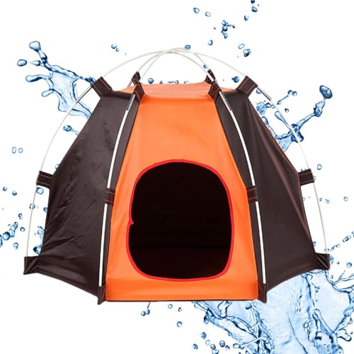 LearnLyrics Camping Outdoor Zelt - Faltbare Campingbedarf, Unterstützende Hundezelte | Camping Polyester Faltbare Wasserdichte Zelte, Stützendes Outdoor Hundezelt Faltbar für Garten, Haus, Pavillon von LearnLyrics