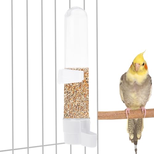 LearnLyrics Futterspender und Tränke für Vogelkäfige, Wasserspender für Vögel - Vogeltränke, Mehrzweck-Wasserflasche für Vögel, langlebig, einfach zu bedienen, hoch von LearnLyrics