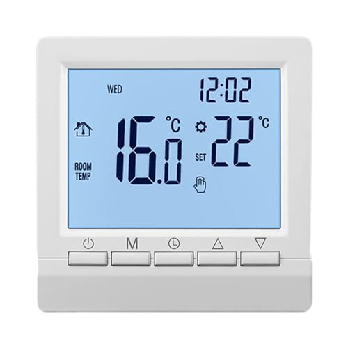 LearnLyrics Heimthermostat, Programmierbare Thermostate | Wandmontierter Intelligenter LCD-Bildschirm, Batteriebetriebener, Programmierbarer Thermostat | Automatische Haushaltsthermostate Präzise von LearnLyrics