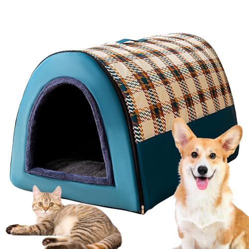 LearnLyrics Hundehütte für den Innenbereich, Hundehütte im Innenbereich | Bettmatte für Zwinger mit Kissen warm und weich mit hoher Elastizität – faltbare Hundehütte für Welpen, Sofa, Nest von LearnLyrics