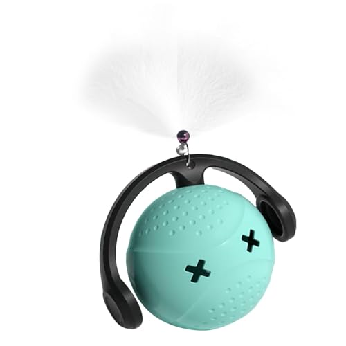 LearnLyrics Interaktiver Ball für Hunde, interaktiver Ball für Hunde – automatische rotierende Kugel in Helmform | Ball für Hunde, Welpen, wasserdicht, für Haustiere, inkl von LearnLyrics