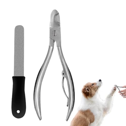 LearnLyrics Nagelknipser für Hunde, Krallenknipser für Hunde - Hochleistungs-Hundenagelschneider Hundenagelschneider,Hundenagelfeile, Edelstahl-Nagelknipser für große und mittelgroße Hunde, Katzen von LearnLyrics