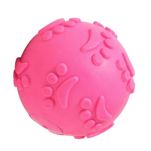 LearnLyrics Quietschender Hundespielzeugball, quietschendes Hundespielzeug für Aggressive Kauer | Latex-Quietsch-Beißball für Hunde - Quietscher für interaktives Spielen, Quietschspielzeug für Hunde von LearnLyrics