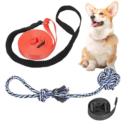 LearnLyrics Seilspielzeug für Hunde, Tether Tug Outdoor-Hundespielzeug,Tree Tugger Hundespielzeug mit Ball, Hundeseilspielzeug | Interaktives Hundespielzeug, Hundebaum-Ziehspielzeug zum Ziehen, von LearnLyrics