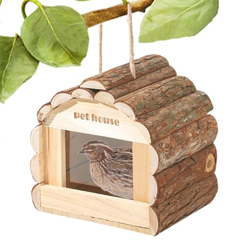 LearnLyrics Vogelnistkasten aus Holz - Outdoor Hängt Vogelhaus - Holz Vogelnester Behänge Vogelhaus Brutkasten Vogelkäfig für Garten, Hof von LearnLyrics