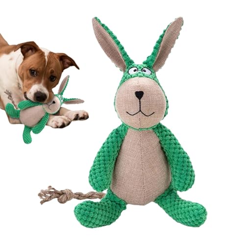 LearnLyrics Zahnreinigung für Hunde – Kaninchen-Hundekauspielzeug, Kaninchenspielzeug klein | Haustierfreundliches Haustierzubehör für große Rassen, Hunde, Kaninchenform, Plüsch, Kaninchen, von LearnLyrics