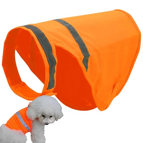 Learnyrics Hundesicherheitsweste, Hundesichtbarkeitsweste Orangenweste für verstellbare Fluoreszierende Hunde - Bequeme Haustiere zum Jagen, Gehen, gehen, von LearnLyrics