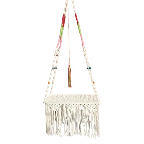 Makramee-Hängematte, Hängematte, Hängematte, Boho-Swing an Katzenwand, Swing-Nest mit Handhalter von LearnLyrics