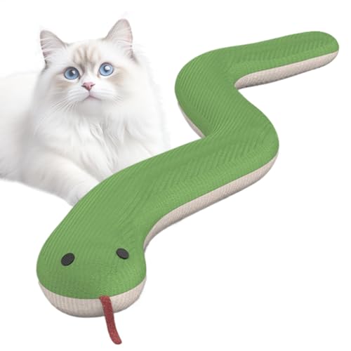 Pet Cat Plush Snake Toy, Innenkatze Schlangenspielzeug - Interaktives Haustierkätzchenspielzeug Plüschschlangenform,Home Shelter Tierfigur, Unsere Plüsch -Spielzeugschlange, Die Gegen Ziehen von LearnLyrics