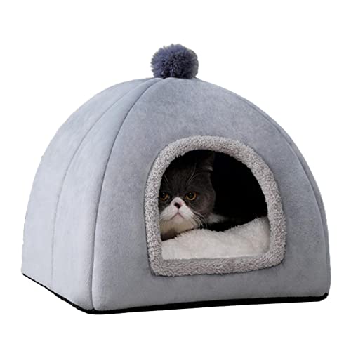 Pet House Villa – halbgeschlossene Hundehütte für Katzen und Hunde, Hundehütte | Warmer Winterhaus, Zwingerbett für den Innenbereich, für Haustiere, für Katzen, wasserdichtes Haus für Kompa-Tiere von LearnLyrics