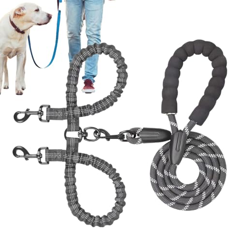 Trainingsseil für Hunde, Trainingsseil für Hunde – Doppelter Puppy Walking Blei, Hund verstellbar Puppy Pet Training Seil Shock Absorbent Elastic für von LearnLyrics