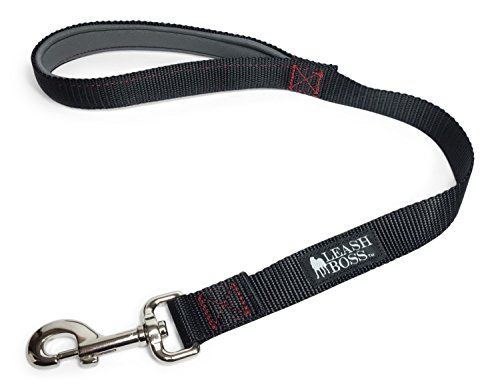 Leash Boss Kurze Hundeleine für Hundetraining, gepolsterter Verkehrsgriff, Kurze Leine für Hundetraining, absoluter Komfort beim Spazierengehen, Verkehrsleine für Hunde, groß, mittel, klein, Kurze von Leash Boss