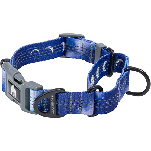 Leash Boss Martingale Halsband für Hunde, reflektierendes Nylon-Hundehalsband für große Hunde, mittelgroße und kleine Hunde, kein Ziehen, Haustier-Trainingshalsband, Schnellverschluss-Schnalle, von Leash Boss