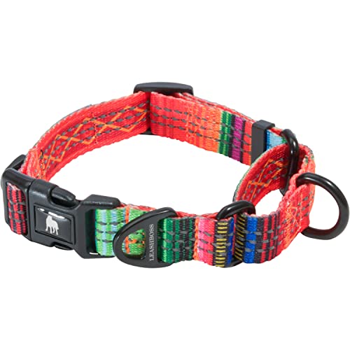 Leashboss Martingale Halsband für Hunde,Reflektierendes Nylon-Hundehalsband für große Hunde, mittelgroße und kleine Hunde,Schnellverschluss-Schnalle, verstellbares Haustierhalsband von Leash Boss