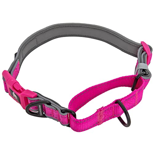 Leash Boss Martingale Halsband für Hunde, reflektierendes Nylon-Hundehalsband für große Hunde, mittelgroße und kleine Hunde, kein Ziehen, Haustier-Trainingshalsband, Schnellverschluss-Schnalle, von Leash Boss