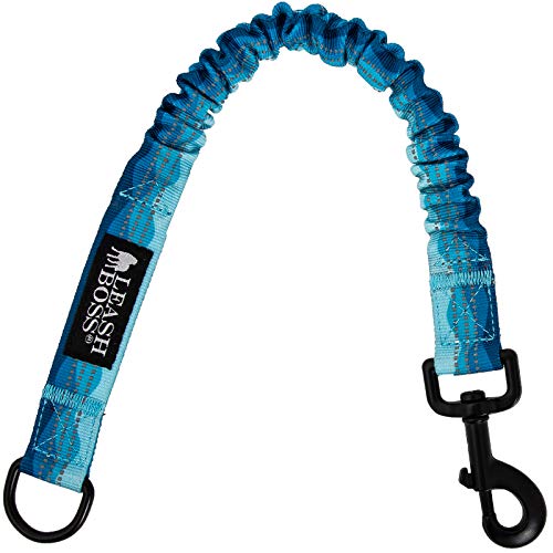 Leashboss Pattern Bungee Dog Leash Extension, 45,7 cm Stoßdämpfende Leinenverlängerung, Mustersammlung – große Hundeleinen-Befestigung und Stoßdämpfer (Wellenmuster) von Leash Boss