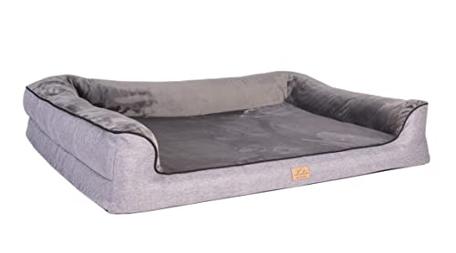 Lebon - Hundebett Balou Plus - Orthopädisch - Bis 90 Grad waschbar - 100x80cm - Dicke Liegefläche - Hochwertig und Made IN EU von Lebon