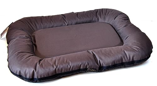 Lebon - Hundebett Hundekissen Ponto - 6 Größen - Braun | Grau - Robust und wasserabweisend - Waschbar - Made IN EU (XL, Braun) von Lebon