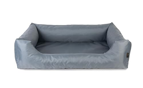 Lebon - Hundebett Max - Orthopädisch -100cm x 75cm -Mit Reißverschluss und waschbar - Pflegeleicht - Schmutz - und Wasserabweisend (Stone, M) von Lebon