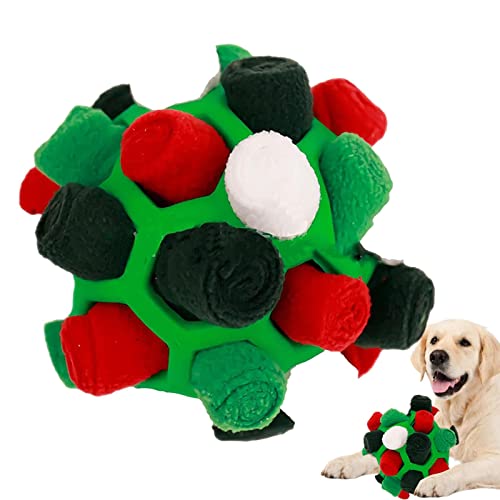 Soft Dog Treat Ball Dispenser, Interactive Dog Toys Ball, Snuffle Ball For Dogs, Bite Resistant Pet Snuffle Ball Toy Dog Toys, Snuffle Toy Bite Resistant Treat Dispenser Toy, Portable Pet Snuffle Ball von Lecerrot