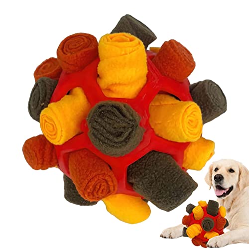 Soft Dog Treat Ball Dispenser, Interactive Dog Toys Ball, Snuffle Ball For Dogs, Bite Resistant Pet Snuffle Ball Toy Dog Toys, Snuffle Toy Bite Resistant Treat Dispenser Toy, Portable Pet Snuffle Ball von Lecerrot