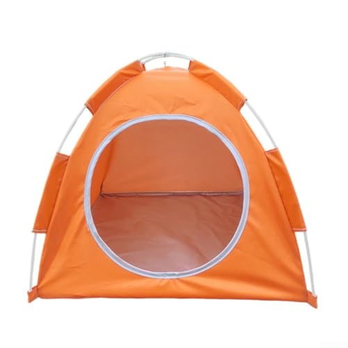 Kompaktes und leichtes Haustierzelt, perfekt für Outdoor-Abenteuer mit Ihren Haustieren (Orange) von Lecreatekit