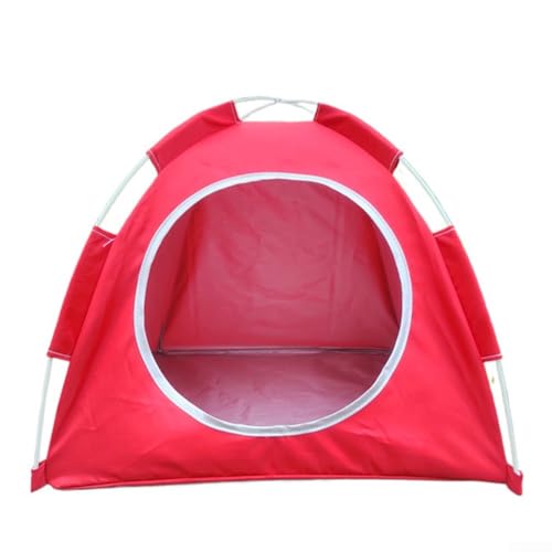 Kompaktes und leichtes Haustierzelt, perfekt für Outdoor-Abenteuer mit Ihren Haustieren (rot) von Lecreatekit