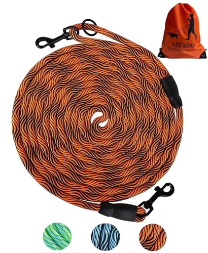 Hundeleine, 15 m, Orange von Lecreo