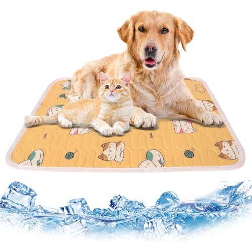 Haustier Kühlmatte 30x40cm - Selbstkühlendes Eisseidenpad für Hunde und Katzen, waschbares und wiederverwendbares Sommerkühlbett, ideal für kleine bis mittelgroße Haustiere, hält Haustiere kühl und von Ledander