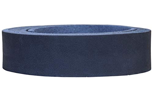 Lederriemen Fettleder - Vollleder für, Hundeleinen, Reitzubehör etc., Farbe:navy, Breite:1.5cm breit von Lederriemen.com