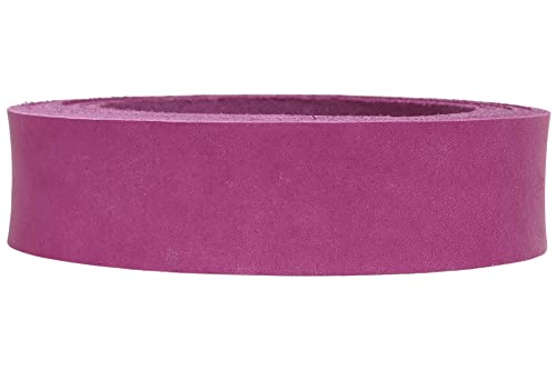 Lederriemen Fettleder - Vollleder für, Hundeleinen, Reitzubehör etc., Farbe:pink, Breite:5cm breit von Lederriemen.com