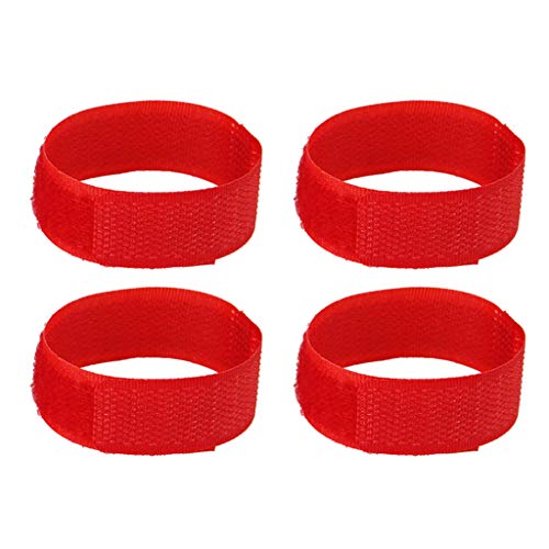 4 Stück Hühnerhalsband, Anti-Krähen-Halsband, passend für Geflügel, Hühner, Enten, Rot von Leeadwaey