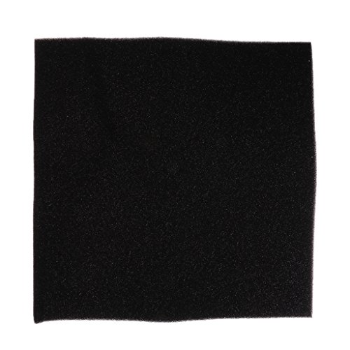 Leeadwaey Biochemischer Filterschwamm für Teichfilter, Schwarz, 50 x 50 x 2 cm von Leeadwaey