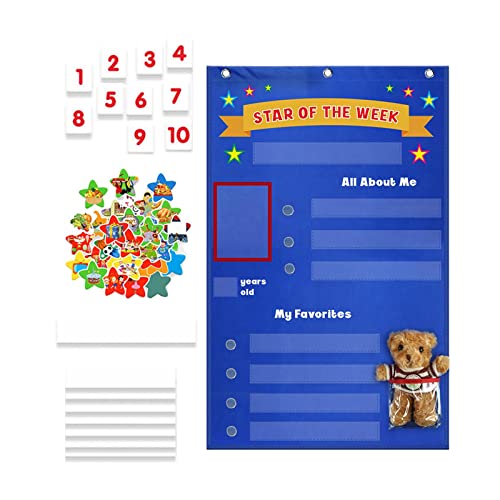 Leeadwaey Students Star of the Week Pocket Chart Clarssroom Pocket Chart für Kinder, Nr. 4 von Leeadwaey