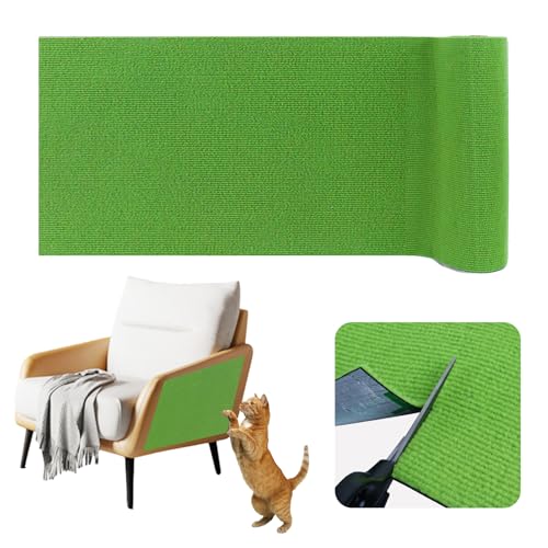 Kratzteppich selbstklebend Kratzmatte Katze Sofa Kratzbretter Katze Wand Kratzbrett Katzen Katzenwand Kratzschutz Wand (Fruchtgrün, 40cm×2m) von Lefunom