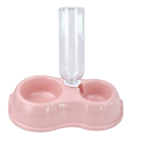 Legou Pet Drinking Feeder Pet Double Bowl 500ML Drinker Cat Bowl Pet Supplies Pink 1 Stück von Legou