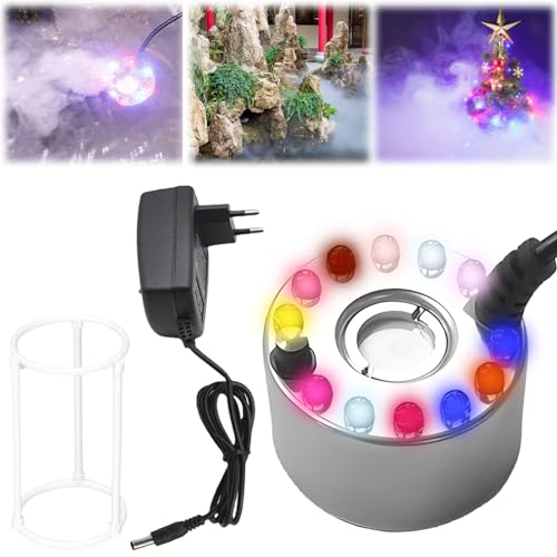 Ultraschall Vernebler, Mini Nebelmaschine, Ultraschall Nebler Fog Maker, 24V LED Nebelerzeuger Nebulizer, Mini Fogger für Springbrunnen Teich Wasserspiel von Leikurvo