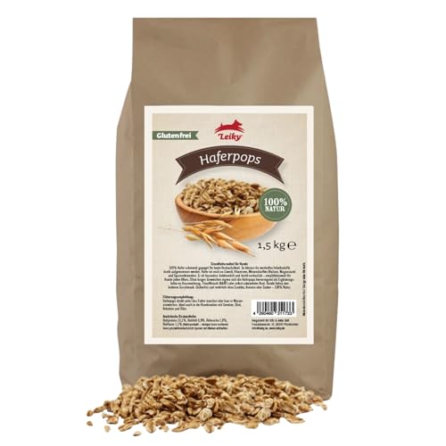 Leiky Haferpops 1,5 kg – gepuffter Hafer für Hunde, glutenfrei, Barf-Ergänzung, Natur Leiky Haferpops 1,5 kg – gepuffter Hafer für Hunde, glutenfrei, Barf-Ergänzung, Natur von Leiky