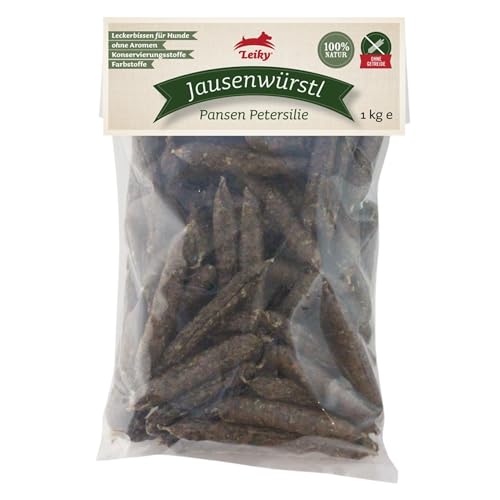 Leiky Hundeleckerli Jausenwürstl Pansen – 1 kg Snack mit Petersilie, naturbelassen Leiky Hundeleckerli Jausenwürstl Pansen – 1 kg Snack mit Petersilie, naturbelassen von Leiky