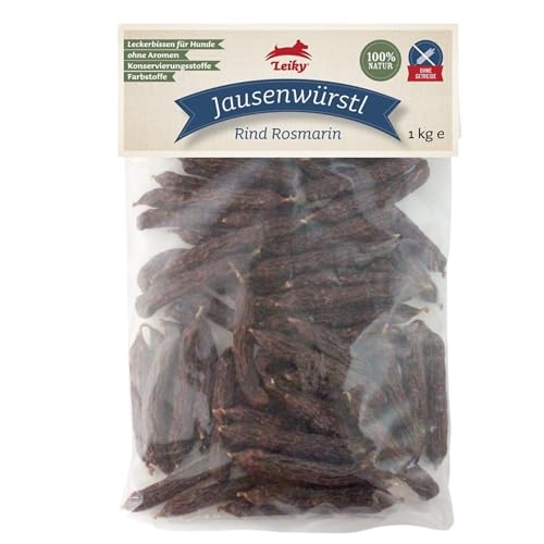 Leiky Hundeleckerli Jausenwürstl Rind – 1 kg Snack mit Rosmarin, naturbelassen Leiky Hundeleckerli Jausenwürstl Rind – 1 kg Snack mit Rosmarin, naturbelassen von Leiky