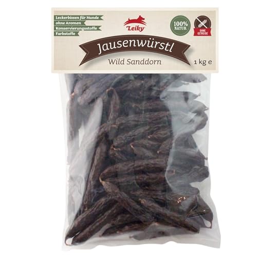 Leiky Hundeleckerli Jausenwürstl Wild – 1 kg Snack mit Sanddorn, naturbelassen Leiky Hundeleckerli Jausenwürstl Wild – 1 kg Snack mit Sanddorn, naturbelassen von Leiky