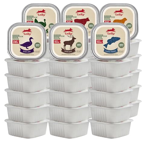 Leiky Nassfutter Hund Big Complete 36 x 300 g – 6 Sorten, 100 % Fleisch, getreidefrei Leiky Nassfutter Hund Big Complete 36 x 300 g – 6 Sorten, 100 % Fleisch, getreidefrei von Leiky