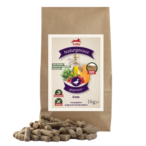 Leiky Naturgenuss Hundetrockenfutter Ente 1 kg – Monoprotein, schonend gepresst Leiky Naturgenuss Hundetrockenfutter Ente 1 kg – Monoprotein, schonend gepresst von Leiky