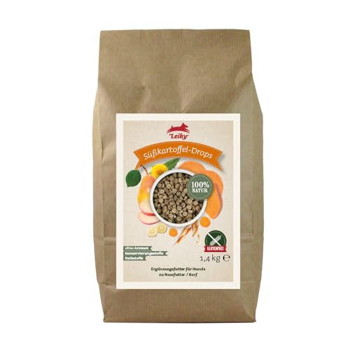 Leiky Süßkartoffel-Drops 1,5 kg Ergänzungsfutter für Hunde vegetarisch glutenfrei Naturprodukt mit Gemüse und Obst Leiky Süßkartoffel-Drops 1,5 kg Ergänzungsfutter für Hunde vegetarisch glutenfrei Naturprodukt mit Gemüse und Obst von Leiky