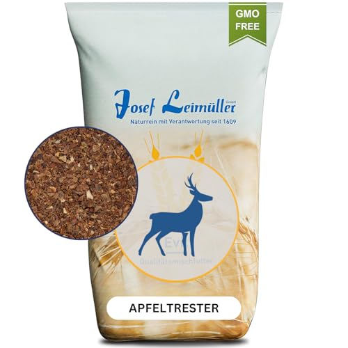 Leimüller Wildfutter Apfeltrester 15 kg - Nährstoffreiches Wildtierfutter für Rehe und Rotwild - Gentechnikfreies Rehfutter, schonend gereinigt von Leimüller