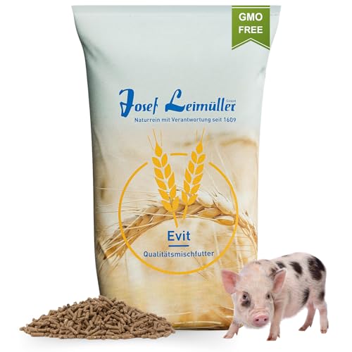 Leimüller Minischweinfutter Pellets 25 kg - Weizen Minischwein Futter 25KG - Optimal für Minischweine und Zwergschweine - 100% gentechnikfrei von Leimüller