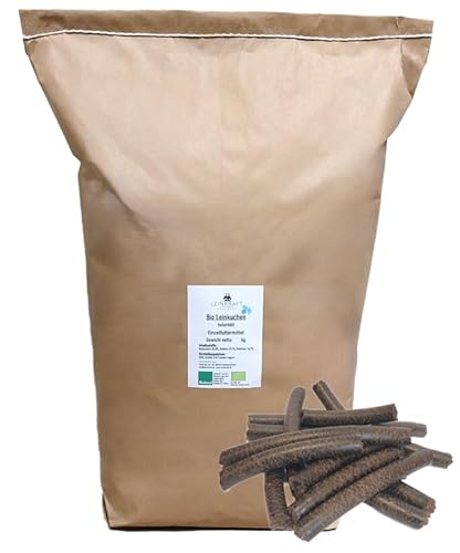 Bio Leinkuchen Fest 10kg Pferde Leckerli Pellets Sticks für Nager | Aus 100% Deutscher Bio-Leinsaat von Leinkraft Bodensee